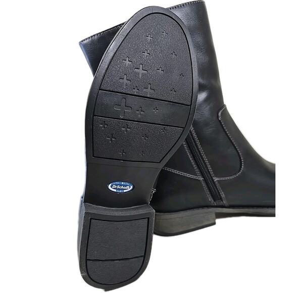 Dr Scholls Womens Size 6.5 Inertia Moto Boot Black Mid-Calf Memory Foam Comfort - Picture 9 of 9